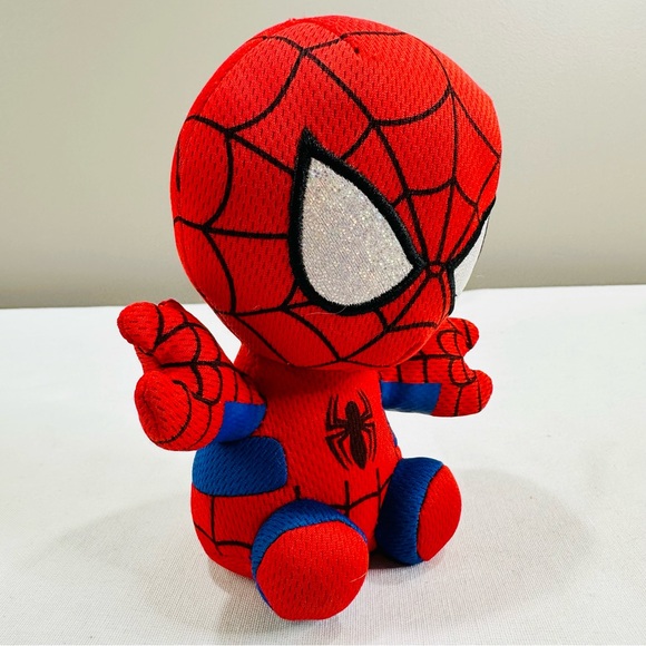 MARVEL SPIDER-MAN TY BEANIE BABY 6 1/2”H 1998 PLUSH TOY GREAT CONDITION - Picture 6 of 9